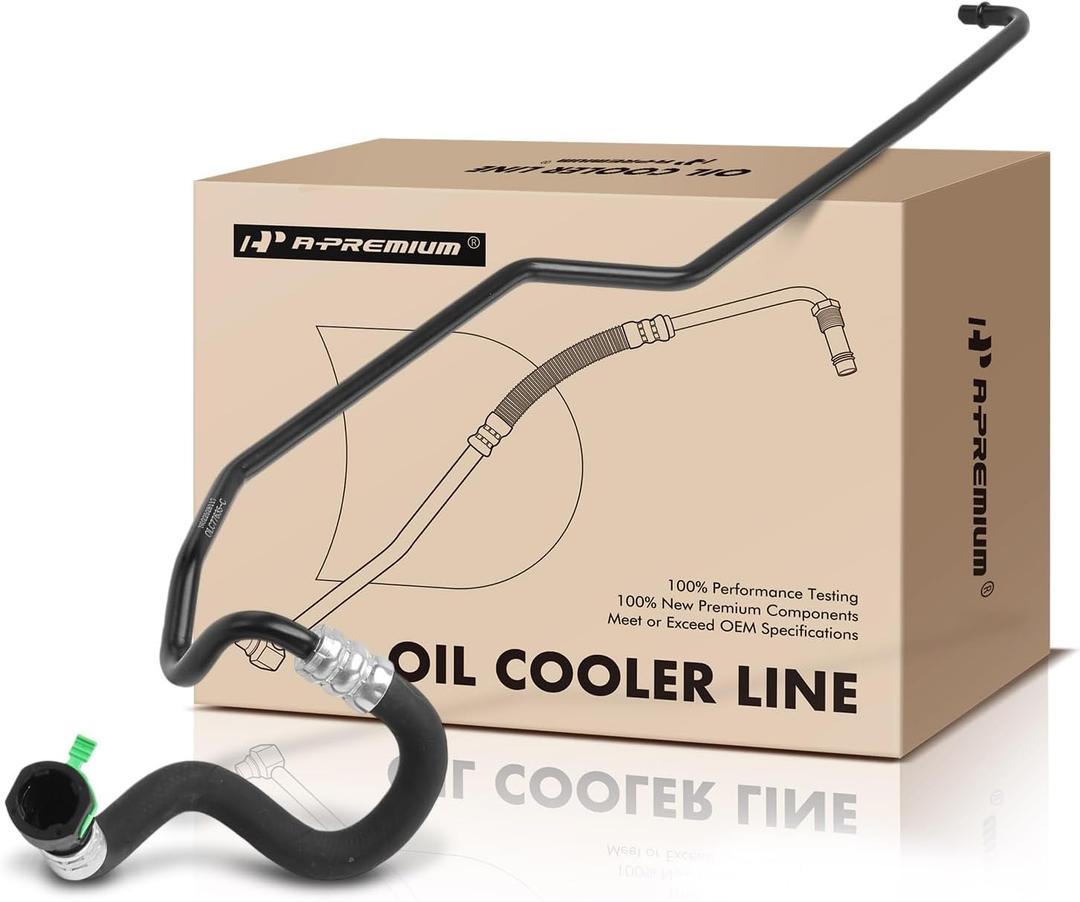 A-Premium Inlet Automatic Transmission Oil Cooler Line Hose Assembly Compatible with BMW E46 Series 325i 325xi 330i 330xi 2006, E89 Series Z4 2009-2010, 3.0L