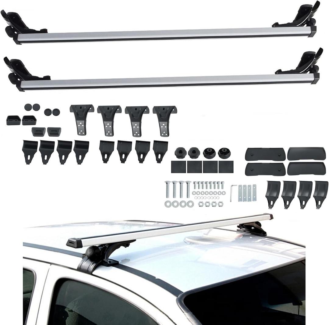Silscvtt 48 Inch Universal Car Top Roof Cross Bar Luggage Cargo Rack