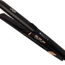abp Ceramic Hair Straightener  Negative Ion Function, Ceramic Plates for Shinier & Smoother Hair | 2-in-1 Flat Iron & Curler, Dual Voltage, 60-Min Auto Shut Off