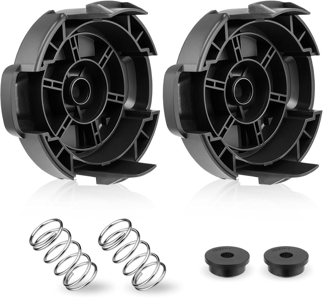 DWO1DT995 Weed Trimmer Head Cap Cover & Spring Replacement for Dewalt Quickfeed String Trimmer Head, Parts DCST922 DCST922P1 DCST922B DCST972X1, 2-Pack