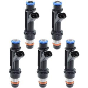Fuel Injector Fit for Isuzu Ascender GMC Canyon Envoy Chevy Colorado Trailblazer Buick Rainier H3 Saab 2004-2007 Replace 12589465 Black 5PCS