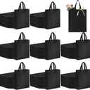 Amylove 80 Pcs Non Woven Tote Bags Bulk Large Reusable Gift Bag Reusable Grocery Bags, 15 x 11. 8 x 4 Inches