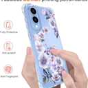 Hungo Compatible for Samsung Galaxy S25 Edge Case for Women Girls Clear Design Cute, Girly for Women Girls Floral Transparent Skin Pink Anemones