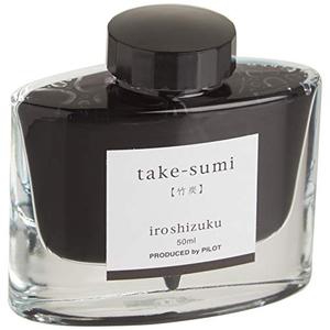 PILOT Iroshizuku Bottled Fountain Pen Ink, Take-Sumi, Bamboo Charcoal (Black) 50ml Bottle (69224)