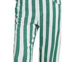 Cicy Bell Womens Casual Striped Bib Overalls Adjustable Straps Straight Leg Jumpsuits Denim Jean Long Rompers Pants (Small, Green)