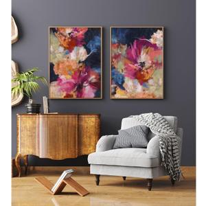 Colorful Abstract Wall Art Decor Modern Flower Canvas Wall Art Abstract Flower Pictures Painting Modern Colorful Artwork Posters Abstract Prints for Living Room Bedroom 24x36 Inch Unframed Set of 2