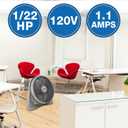 Air King 9500 20-Inch 3-Speed Commercial Grade Deluxe Pivot Fan with 2,390-CFM, 1/22-Horsepower, Grey Finish