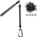 CAPASTEC Wacky Rig Tool, Professional Fishing Gear, Wacky Rig Kit, with Fishing O-Rings, Essential Equipment for Anglers, 1 Set (Black)