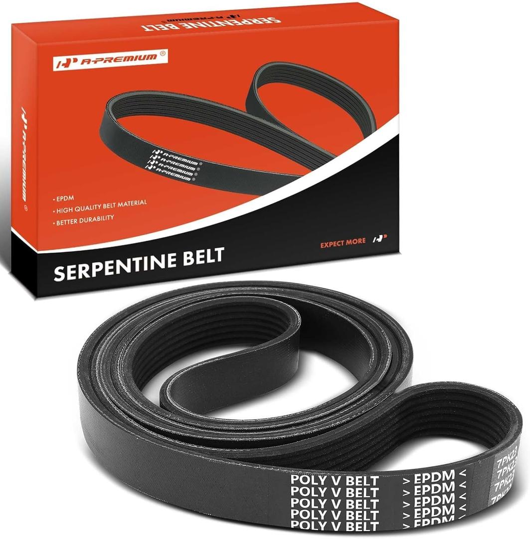 A-Premium PSQ101480 Engine Serpentine Drive Belt Compatible with Land Rover Range Rover 1999-2002 & Jaguar XJ8 1998-1999 2003, Vanden Plas 1998-1999 2003, XK8 1997-1999, V8 4.0L 4.6L