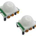 HC SR501 PIR Motion Sensor Module Infrared Motion Detector Compatible with Arduino ESP32 ESP8266 Raspberry Pi for Motion Detection and DIY Home Automation Projects, 2 Pieces