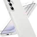 FNTCASE for Samsung Galaxy S26 Case: Military Grade Drop Protection, 14ft Drop Protective, Screen Protector Included, Anti-Slip Tempered TPU+PC Dual Layer Shockproof Phone Case Cover (White)