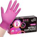 SwiftGrip Powder-Free Nitrile Gloves, 3-mil, Disposable Nitrile Gloves, Latex-Free, Powder-Free - Pink/Fuchsia, XL