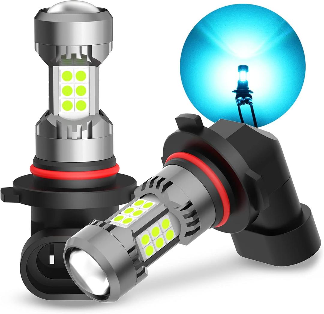 PHINLION 9006 LED Fog Light Bulbs Ice Blue, 3200 Lumens Super Bright 3030 30-SMD 9006 HB4 Fog Lights, Non-Polarity, Pack of 2