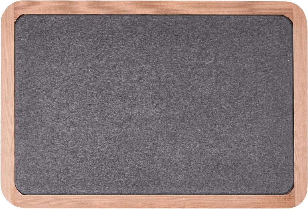 bingaai Cedar Wood & Stone Bath Mat, Non-Slip Diatomaceous Earth Bath Mat, Super Absorbent Diatomite Bath Mat, Quick-Drying Bathroom Stone Mat, Style & Practicality Bathroom Floor Mat 26"