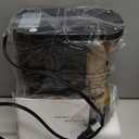 Single Serve One Cup Coffee Maker, for K Cups and Grounds, Mini Coffee Maker with Portable Handle, 6 to 12 Oz Brew Size, for Travel, Camping, Office, RV and Dorm, 120V, Black and Gold