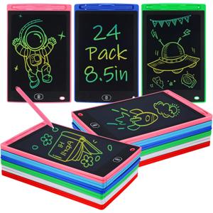 LCD Writing Tablet for Kids Party Favors Bulk - 24 Pack 8.5in Colorful Doodle Board, Erasable Drawing Pad for Goodie Bags Stuffers Birthday Gifts, Learning Travel Toys for Girls Boys Aged 3 4 5 6 7 8