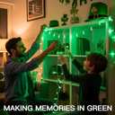 suddus 100 LED Green Christmas Lights with Remote, Clear Wire Green String Lights Plug in, 33ft Waterproof Dimmable Connectable String Lights Outdoor for Tree, Window, St Patrick's Day Decor