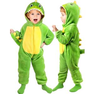 Toddler Baby Animal Costume Kids Toddler Dinosaur Lion Halloween Costume with Tail, Soft Dress Up for Baby Boys Girls 12M-5Y (18-24M)
