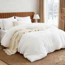 Bedsure White Bed Set Queen Size, Soft Bed in a Bag 7 Pieces, Alternative Comforter Set for All Seasons, Breathable Marshmallow Prewashed Bedding Set with Comforters, Sheets, Pillowcases & Shams