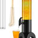 Drink Tower, 1.5L Mimosa Tower Dispenser With Ice Tube and Led Light, Tabletop Beer Dispenser 1.58 Qt./50oz, Ideal for Parties Bars Pubs Restaurants