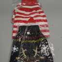 Frienda 4 Pieces Christmas Dog Sweaters Halloween Puppy Holiday Sweaters Santa Reindeer Snowman Snowflake Pumpkin Pet Clothes for Xmas Dog Cat Costume(Cute Pattern,Large)