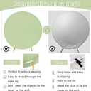 7.2FT Round Wedding Arch Cover for 7.2FT Circle Arch Stand, Thick Polyester Fabric Adjustable Circle Arch Backdrop Cover for Wedding Birthday Party Baby Shower Photography DecorationSage Green