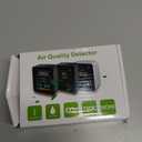 Smart Sensor Portable Air Quality Monitor Indoor CO2 Detector 5 in 1 Formaldehyde HCHO TVOC Tester LCD Tem-perature Humidity Tester Rechargeable CO2 Alarm Meter for Room Office Greenhouse Warehouse