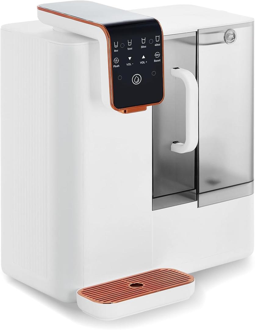 Countertop Reverse Osmosis Water Filter System 100GPD, 5-Stage Filtration, NSF/ ANSI 58 Certified, 4:1 Pure to Drain, Real-Time TDS Display, 4L Raw Tank & 1.5L Pure Water Tank