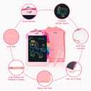 Unicorn Toys LCD Writing Tablet for Girls Kids, Colorful Toddler Toys Drawing Board, Educational Kid Toys Doodle Pad Toys for 3 4 5 6-12 Years Old Girls Boys Birthday Party Christmas Gift, 8.5 Inch (Pink)