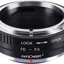 K&F Concept Lens Mount Adapter Canon FD Lens to Fujifilm FX Mount Mirrorless Camera Adapter