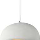 JAYMP 40cm Wabi Sabi Pendant Light for Dining Room Kitchen Island Hallway Restaurant Modern Hanging Lamp E26 Base Japanese Style Bird Nest Shape Lighting Fixture (White,B, 15.7in)