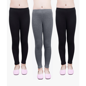 IRELIA Girls Leggings 3 Pack Modal Size 4-16 Stretchy Pants Medium