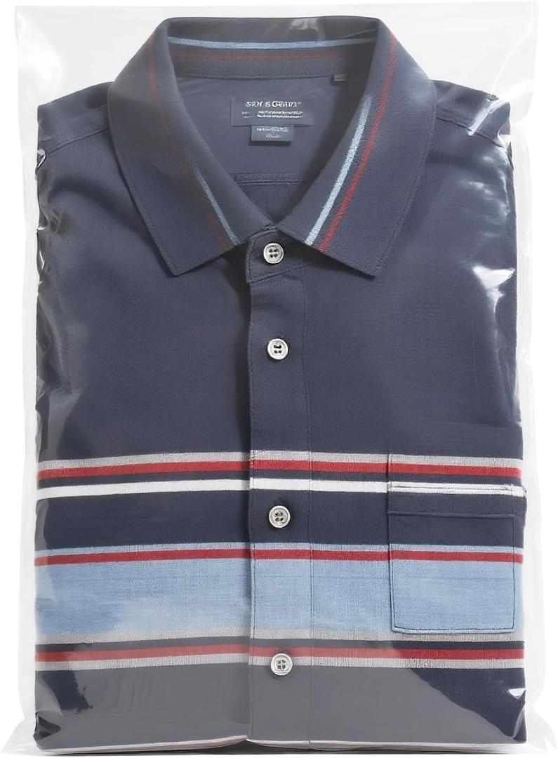 58 Pcs Clear Cellophane Bags, 14x20 Inch Resealable Poly Bag, Self Sealing Shirt Bags, Clear Bag for Clothes, magazine, postcard