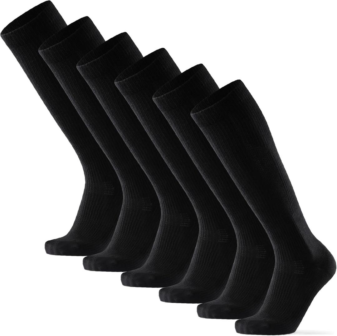 DANISH ENDURANCE 14-18 mmHg Organic Cotton Compression Socks  Graduated Support & Travel Support, Unisex, 1-3 Pack (Small)