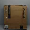 VASAGLE Side Table, Round End Table with 2 Storage Shelves for Living Room, Bedroom, Nightstand with Steel Frame for Small Spaces, Accent Coffee Table, Greige and Ink Black (Greige + Ink Black)