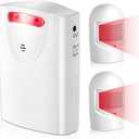 Qualirey Driveway Alarm Wireless Outside Motion Sensor Alarm with Receiver Weatherproof Infrared Sensor, Indoor Home Security Business Alert System Detector(Style 1)