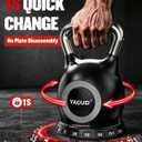 Yagud Adjustable Kettlebell, 22.5lbs Kettlebell Set with 7 Levels
