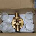Wall Sconces Set of Two, Hardwired Brushed Gold Bathroom Sconces Wall Lighting with Clear Glass, Modern Sconces Wall Decor Set of 2 Wall Light fixtures for Bathroom Mirror Hallway (Bulbs Not Included)