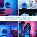 Jellyfish Lamp,Whisper-Quiet Sensory Aquarium Light,7 Color Mood Night Light with Adjustable Water Flow & 8H Timer,Rounded Tank Lamp for Home Office Bedroom Decor for Kids Adults(Black)