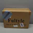 Mid Cetury Modern Nightstand with Charging Station, Fluted Bedside Table with Storage, Modern Side End Table with Solid Wood Legs for Bedroom, Dorm and Small Space (Rustic Brown)