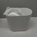 ELPHECO Automatic Motion Sensor Trash Can - 2 Gallon Slimline for Bathroom, Bedroom, Kitchen, Office - White with Gold Trim