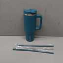 BJPKPK Insulated Tumblers With Handle And Straw 40 oz Stainless Steel Tumbler Cups With Lid,Laguna