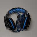 BENGOO G9000 Stereo Gaming Headset for PS4 PC Xbox One PS5 Controller, Noise Cancelling Over Ear Headphones with Mic, LED Light, 7.1 Surround Sound, Soft Memory Earmuffs for Nintendo Xbox Series X|S (Blue)