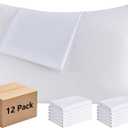 White Pillowcases Standard 12 Pack, 20x26 Pillow Cases with Envelope Closure, Soft Plain Brushed Microfiber Covers Breathable Wrinkle-Resistant