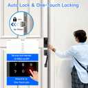 BEBASIA Heavy Duty Fingerprint Smart Door Lock for Front Door, APP Control Front Door Lock Sets, Auto Lock, Anti-Peeping Touchscreen Digital Keypad, Electronic Keyless Entry Deadbolt, Black