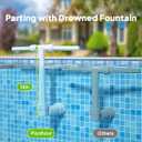 POOLHOUR 2026 Height Upgrade Pool Fountain - Dual Spray High-Pressure Adjustable Waterfall Sprinkler Cooler for Above-Ground & Inground, 360 Cooling Jet & Relaxation Features,White