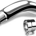 4 Inch Exhaust Elbow Tip with a Clamp, Chrome Structure,4'' Inlet 5'' Outlet 23" Overall Length for Pickups, Trucks and Cars