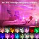 seenlast Waterproof Spa-Like Shower Lamp,16 Color Ocean Wave Projector Night Light for Inside Shower,Rechargeable Shower Light with Touch & Remote Control for Room Decor,Gifts for Women, Couples