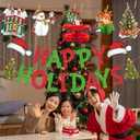 2 x Happy Holidays Decorations - Christmas Party Decorations with Banner for Friendsmas Party