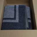 PURRUGS Dirt Trapping Door Mat 24" x 70", Non-Slip/Skid Machine Washable Entryway Rug, Shoes Scraper, Area Rug, Super Absorbent Welcome Mat for Muddy Wet Shoes and Paws, Light Grey & Dark Grey